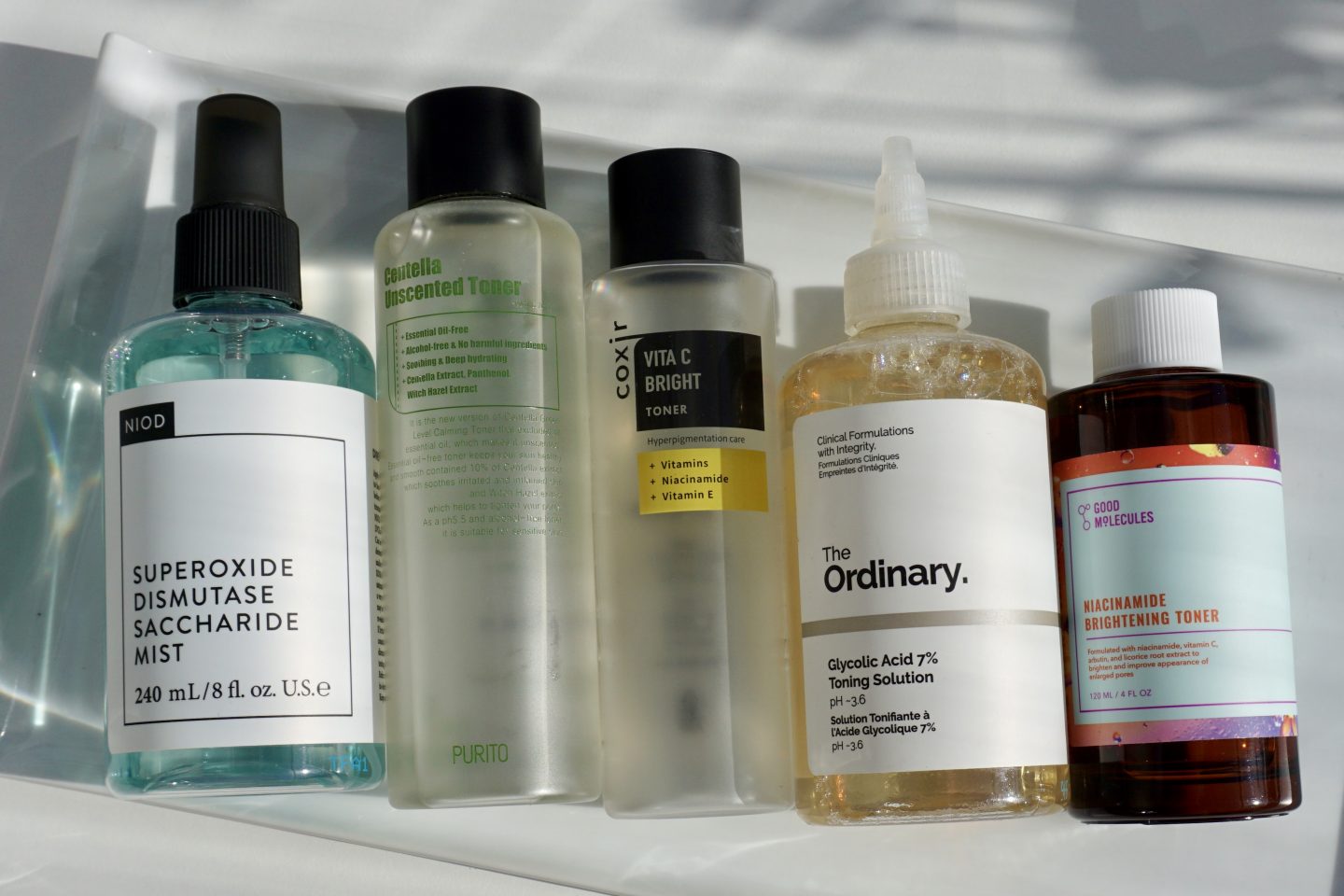 My top five current face Mists/Toners